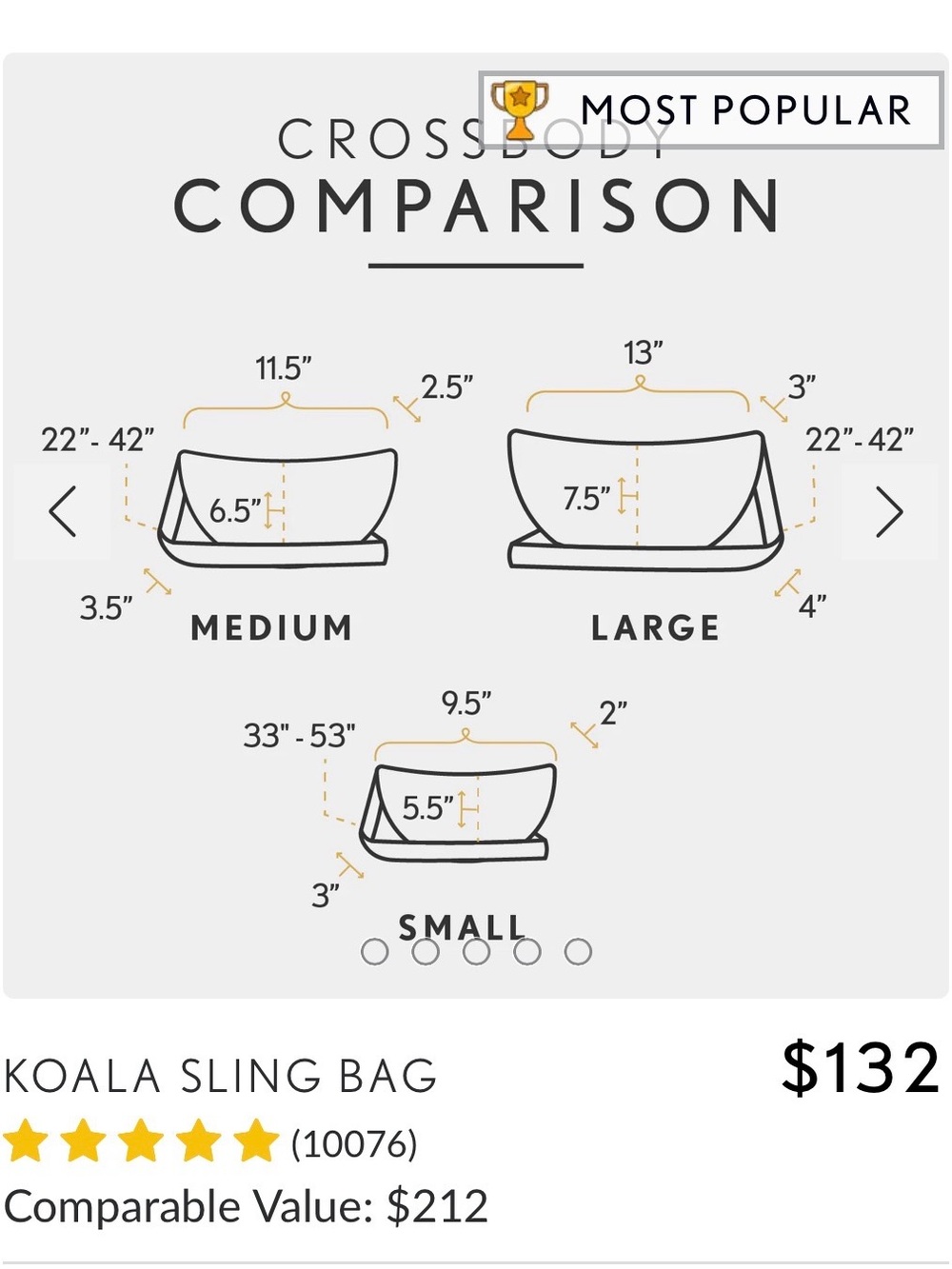 NWOT, Portland Leather Brown Crossbody Saddle Bag, koala sling, handbag. - Picture 7 of 7